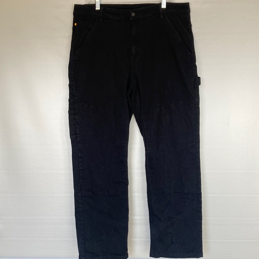 CAT CATERPILLAR Black Double Knee Work Carpenter Men’s Pants 38X32
